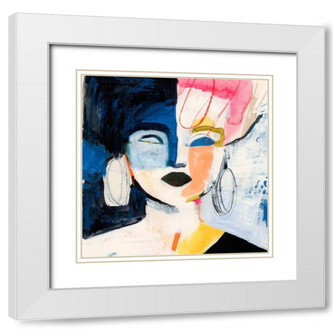 Sorella I White Modern Wood Framed Art Print with Double Matting by Barnes, Victoria