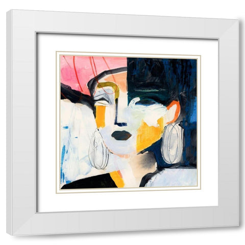 Sorella II White Modern Wood Framed Art Print with Double Matting by Barnes, Victoria