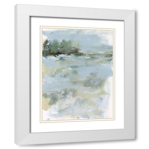 Far Away View I White Modern Wood Framed Art Print with Double Matting by Long, Christina