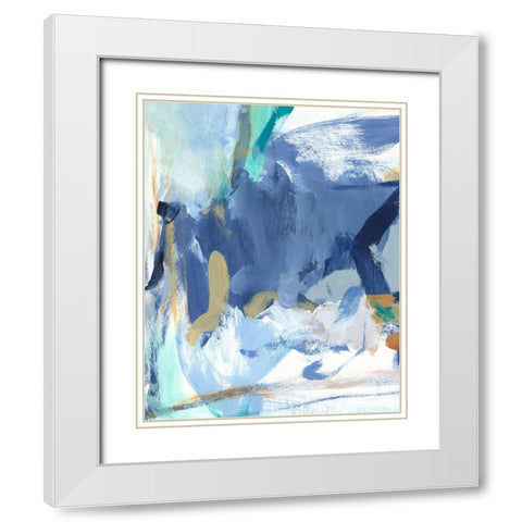 Blue Room II White Modern Wood Framed Art Print with Double Matting by Long, Christina