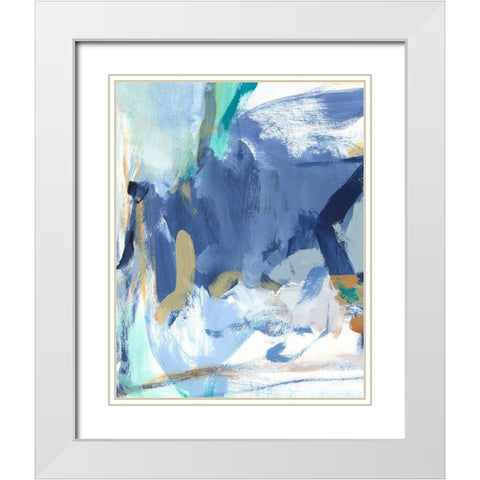 Blue Room II White Modern Wood Framed Art Print with Double Matting by Long, Christina