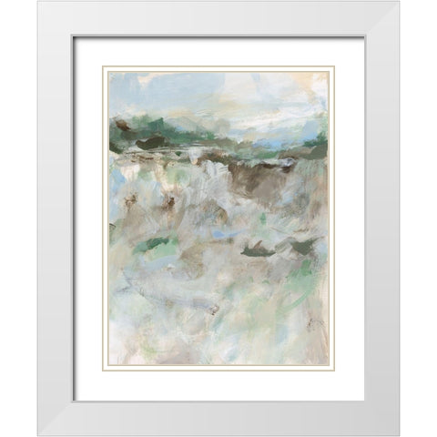 Far Away Hills I White Modern Wood Framed Art Print with Double Matting by Long, Christina