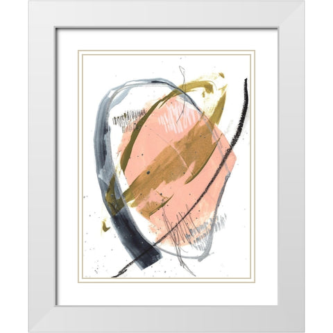 Orbital Marks II White Modern Wood Framed Art Print with Double Matting by Goldberger, Jennifer