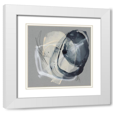 Tandem Loops II White Modern Wood Framed Art Print with Double Matting by Goldberger, Jennifer