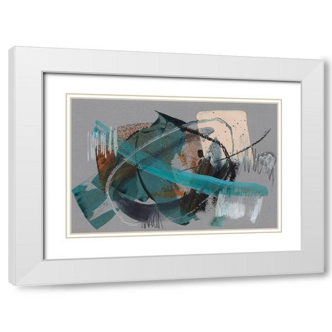 Orbits I White Modern Wood Framed Art Print with Double Matting by Goldberger, Jennifer