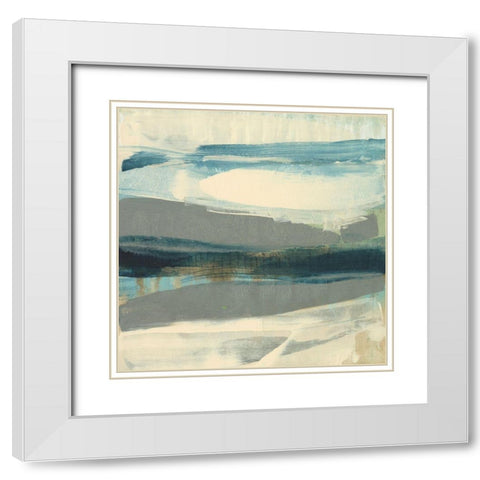 Coastline Twist II White Modern Wood Framed Art Print with Double Matting by Goldberger, Jennifer