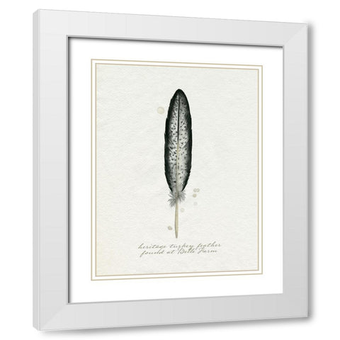 Found Feather II White Modern Wood Framed Art Print with Double Matting by Popp, Grace