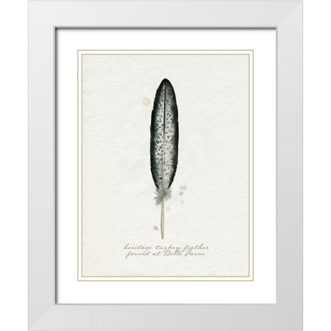 Found Feather II White Modern Wood Framed Art Print with Double Matting by Popp, Grace