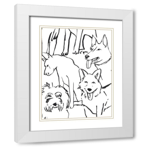 Loyal Companion II White Modern Wood Framed Art Print with Double Matting by Warren, Annie