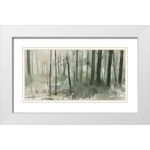 Into the Woods II White Modern Wood Framed Art Print with Double Matting by Caroline, Emma