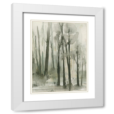 Into the Woods III White Modern Wood Framed Art Print with Double Matting by Caroline, Emma
