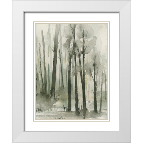 Into the Woods III White Modern Wood Framed Art Print with Double Matting by Caroline, Emma