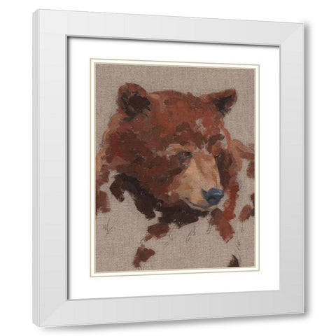 Big Bear I White Modern Wood Framed Art Print with Double Matting by Green, Jacob