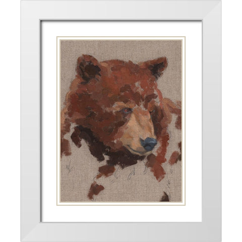 Big Bear I White Modern Wood Framed Art Print with Double Matting by Green, Jacob
