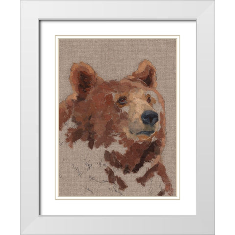 Big Bear II White Modern Wood Framed Art Print with Double Matting by Green, Jacob