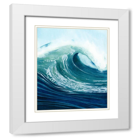 Sea Foam I White Modern Wood Framed Art Print with Double Matting by Popp, Grace