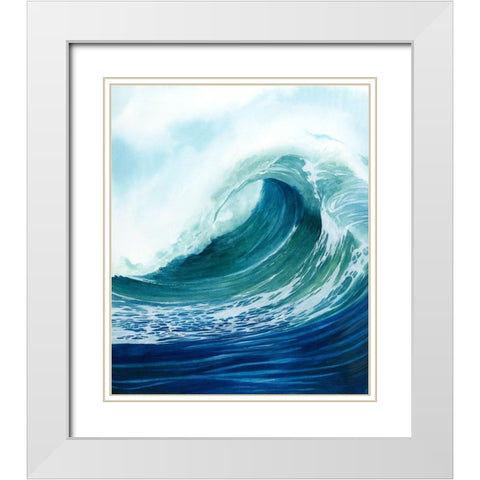 Sea Foam II White Modern Wood Framed Art Print with Double Matting by Popp, Grace