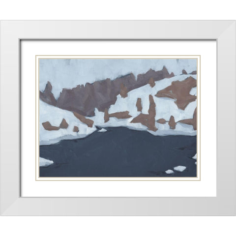 Henrys Fork II White Modern Wood Framed Art Print with Double Matting by Green, Jacob