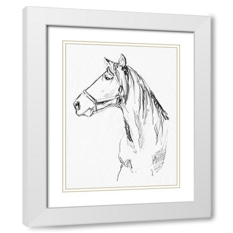 Bridle Portraits I White Modern Wood Framed Art Print with Double Matting by Parker, Jennifer Paxton