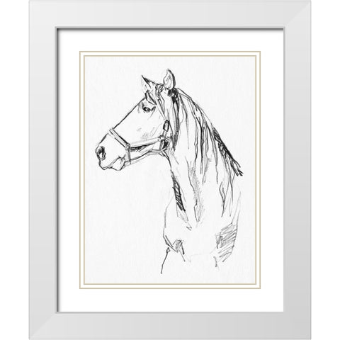 Bridle Portraits I White Modern Wood Framed Art Print with Double Matting by Parker, Jennifer Paxton