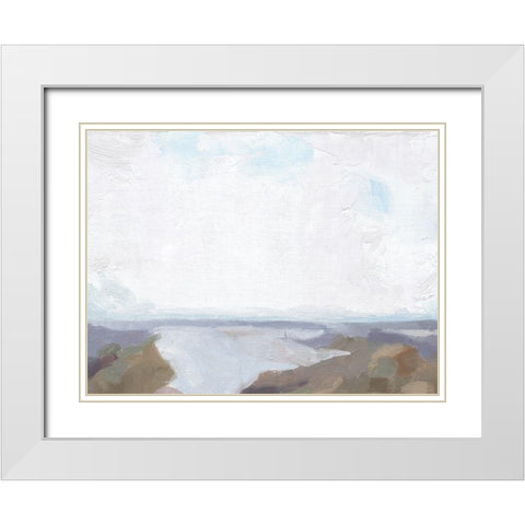 Low Appalachia II White Modern Wood Framed Art Print with Double Matting by Green, Jacob