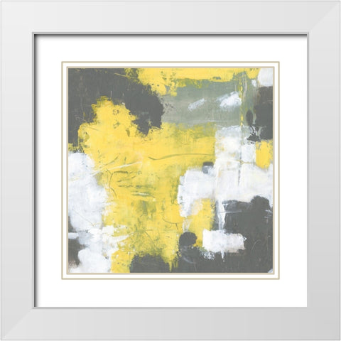 Interlocking I White Modern Wood Framed Art Print with Double Matting by OToole, Tim