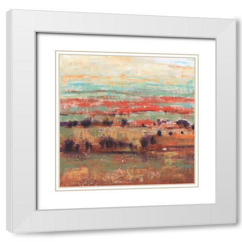 Divided Landscape I White Modern Wood Framed Art Print with Double Matting by OToole, Tim