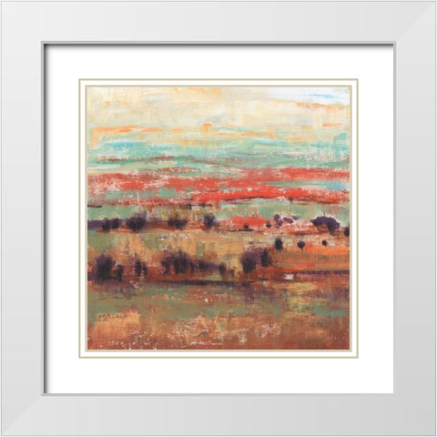 Divided Landscape I White Modern Wood Framed Art Print with Double Matting by OToole, Tim