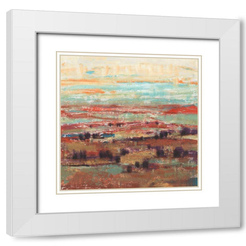 Divided Landscape II White Modern Wood Framed Art Print with Double Matting by OToole, Tim