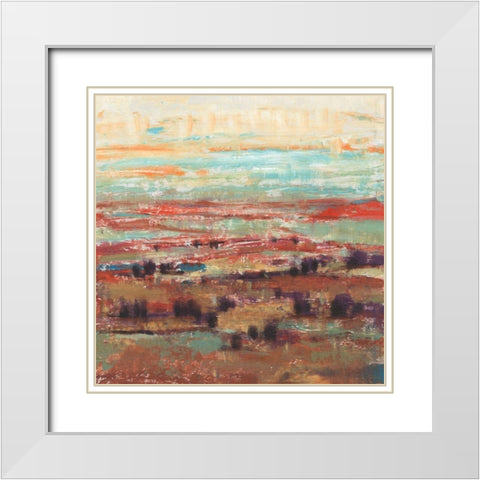 Divided Landscape II White Modern Wood Framed Art Print with Double Matting by OToole, Tim