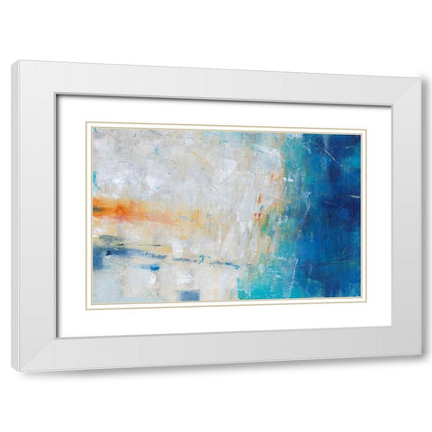 Blue Grotto I White Modern Wood Framed Art Print with Double Matting by OToole, Tim