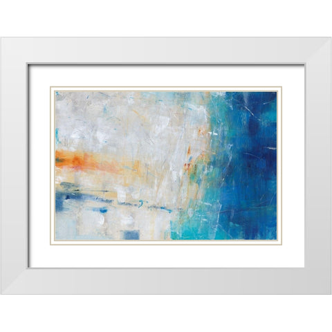 Blue Grotto I White Modern Wood Framed Art Print with Double Matting by OToole, Tim