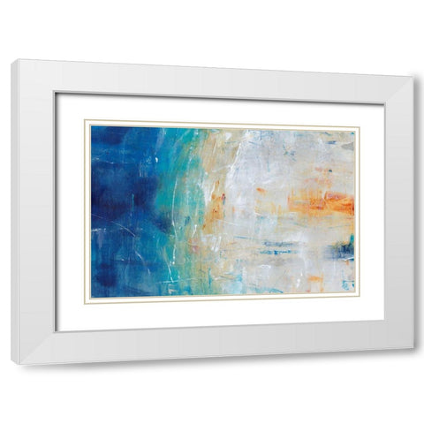 Blue Grotto II White Modern Wood Framed Art Print with Double Matting by OToole, Tim