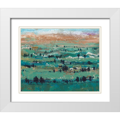 Valley High I White Modern Wood Framed Art Print with Double Matting by OToole, Tim