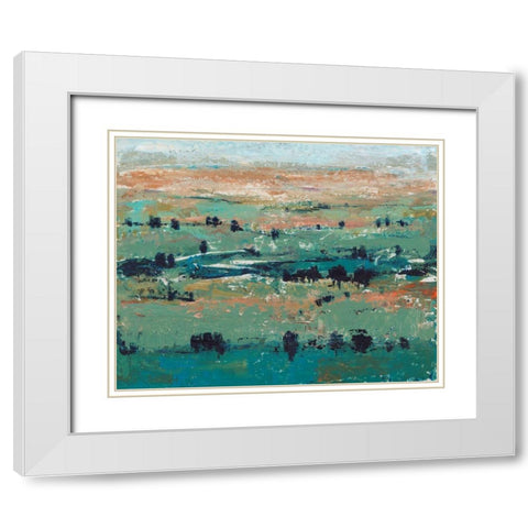Valley High II White Modern Wood Framed Art Print with Double Matting by OToole, Tim