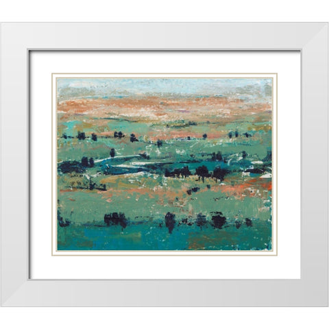 Valley High II White Modern Wood Framed Art Print with Double Matting by OToole, Tim