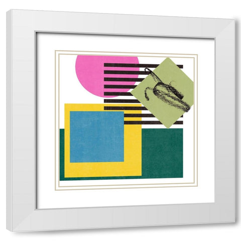 Pianist II White Modern Wood Framed Art Print with Double Matting by Wang, Melissa