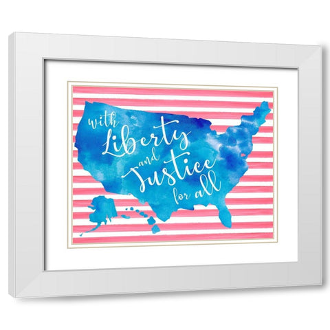 United We Stand I White Modern Wood Framed Art Print with Double Matting by Parker, Jennifer Paxton