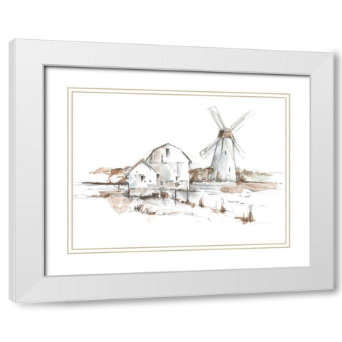 Old Mill Farm I White Modern Wood Framed Art Print with Double Matting by Harper, Ethan