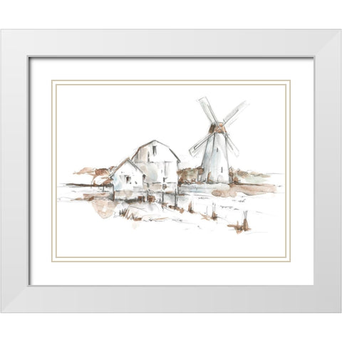 Old Mill Farm I White Modern Wood Framed Art Print with Double Matting by Harper, Ethan