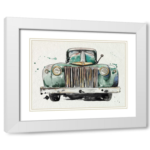 Headlights II White Modern Wood Framed Art Print with Double Matting by Parker, Jennifer Paxton