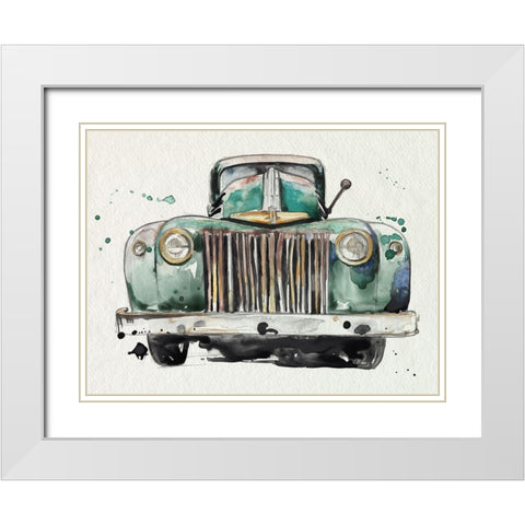 Headlights II White Modern Wood Framed Art Print with Double Matting by Parker, Jennifer Paxton