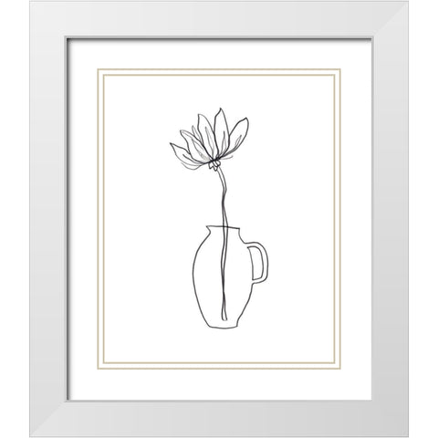 Spring Trio II White Modern Wood Framed Art Print with Double Matting by Vess, June Erica