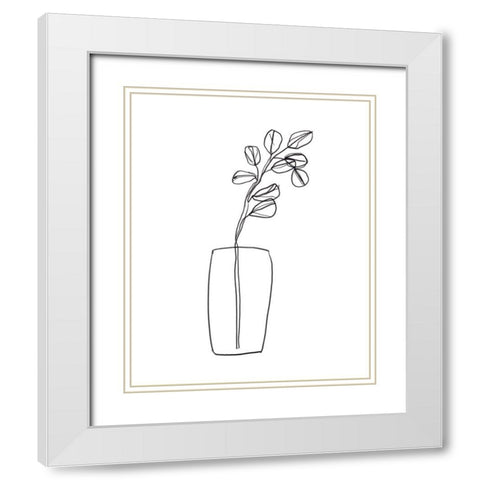 Spring Trio III White Modern Wood Framed Art Print with Double Matting by Vess, June Erica