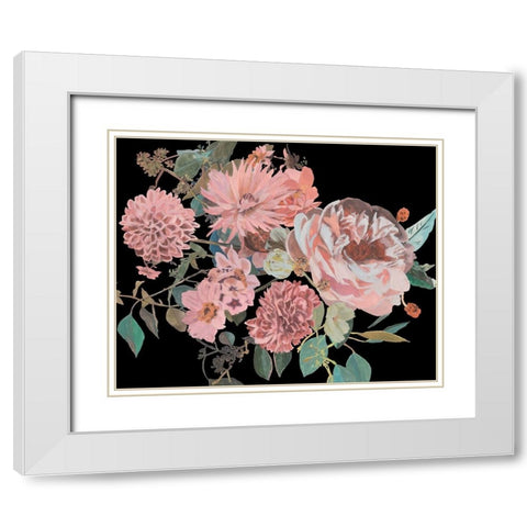 Night Blooming Flowers I White Modern Wood Framed Art Print with Double Matting by Wang, Melissa