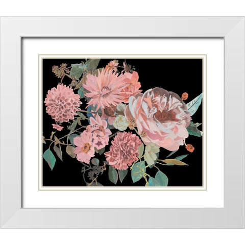 Night Blooming Flowers I White Modern Wood Framed Art Print with Double Matting by Wang, Melissa