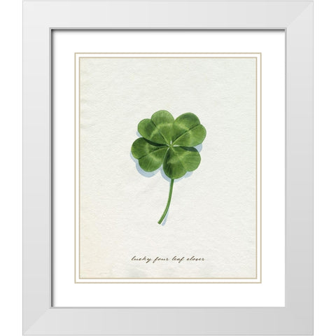 Lucky Charm I White Modern Wood Framed Art Print with Double Matting by Popp, Grace