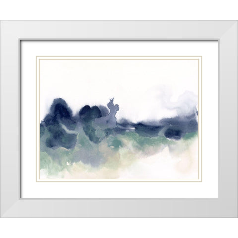 Lake Fog I White Modern Wood Framed Art Print with Double Matting by Vess, June Erica