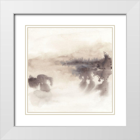 Shadowscape I White Modern Wood Framed Art Print with Double Matting by Vess, June Erica
