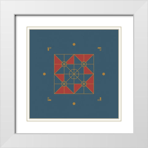 Game Boards IV White Modern Wood Framed Art Print with Double Matting by Green, Jacob